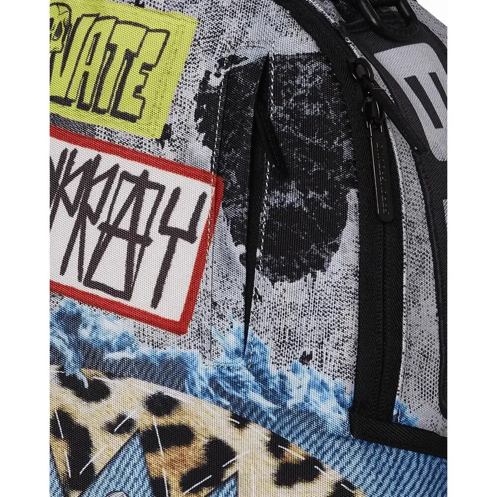 Sprayground Patchwork Punk DLXR Unisex Multicolor Graphic Print Backpack SPR39